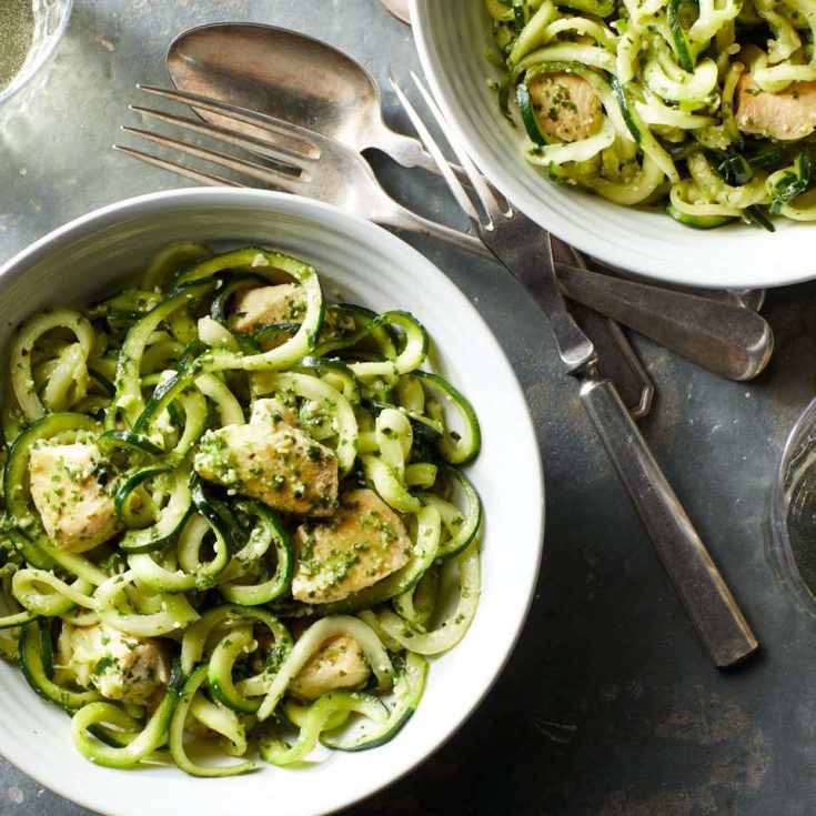 Image for Zucchini Noodles with Pesto & Chicken