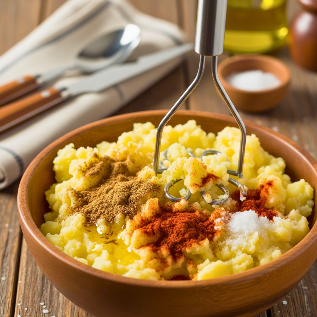 Boiled mashed potatoes for quesadilla