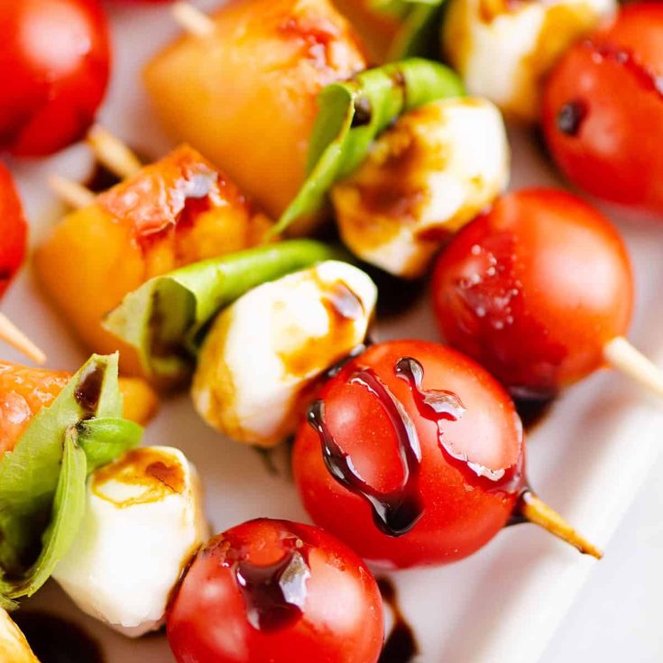 Image for Peach Caprese Skewers