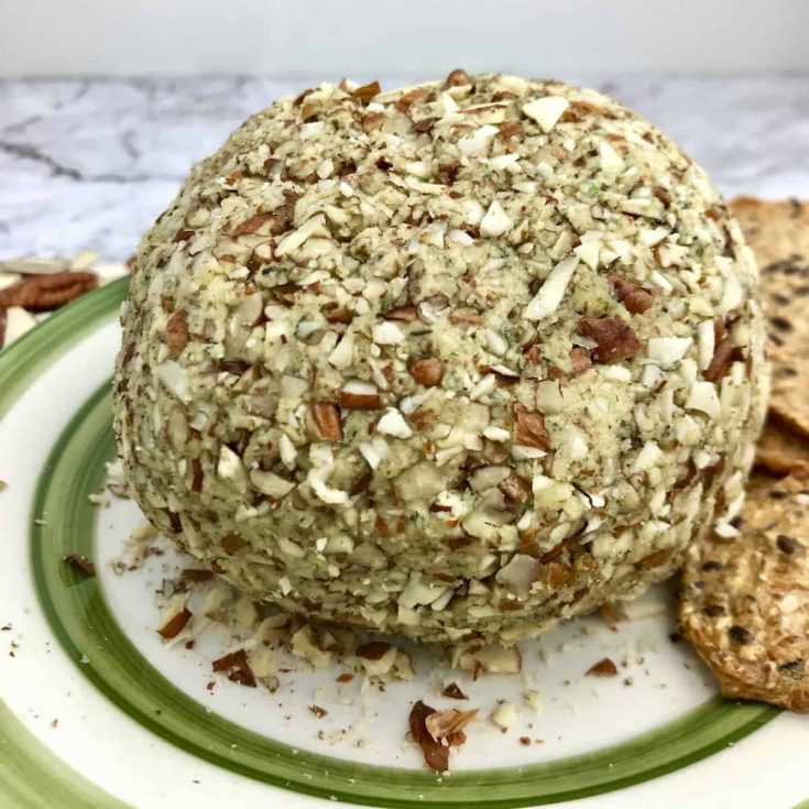 Image for Vegan Cashew Cheese Ball (Garlic and Herb)