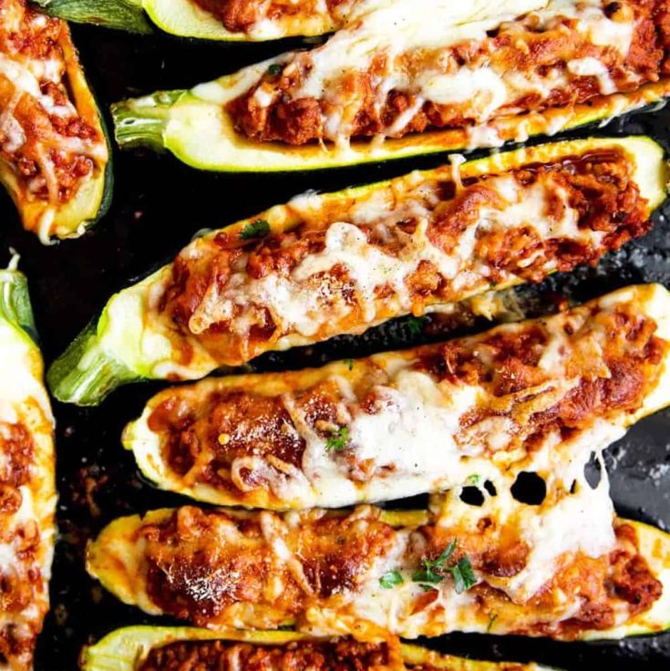 Image for Easy Ground Beef Zucchini Boats Recipe