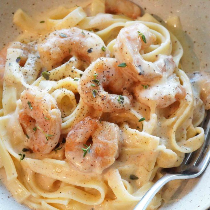 Image for Easy Instant Pot Shrimp Fettuccine Alfredo