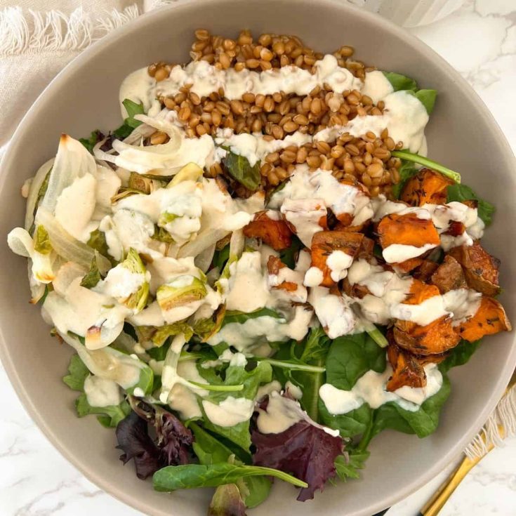 Image for Vegan Buddha Bowl Recipe with a Lemon Tahini Dressing