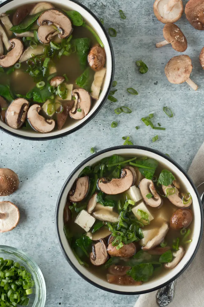 Low Sodium Miso Mushroom Soup