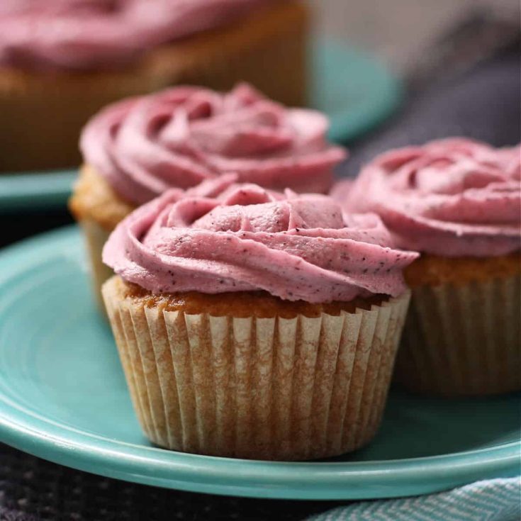 Image for Vanilla Cupcakes with Blueberry Frosting