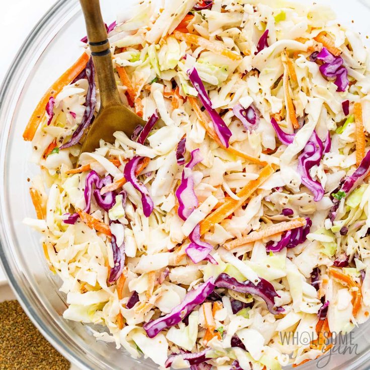 Image for Keto Coleslaw (5-Ingredient Low Carb Recipe)