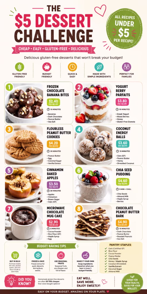 21 Gluten-Free Desserts in 10 Minutes | Quick & Easy Gluten Free Dessert Recipes 51 $5 Dessert Challange for Gluten Free Desserts