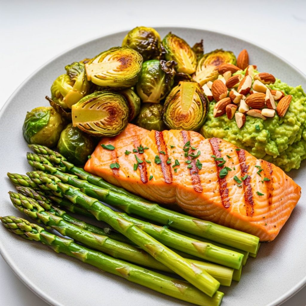 Keto friendly meal plate