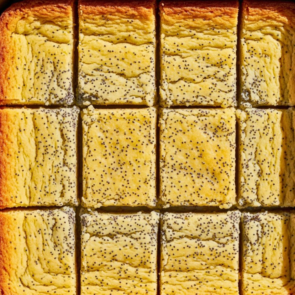 Lemon Poppy Seed Bars Recipe (Easy, Zesty & Irresistible) 20 Slice, Serve & Enjoy