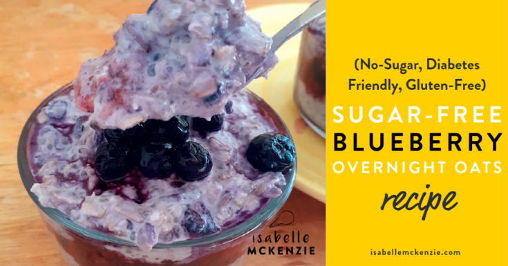 Image for Sugar-Free Blueberry Coconut Overnight Oats (No-Sugar, Keto, Diabetes-Friendly, Gluten-Free)