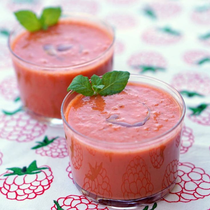 Image for Watermelon Gazpacho Recipe: A 10 Minute Summer Recipe