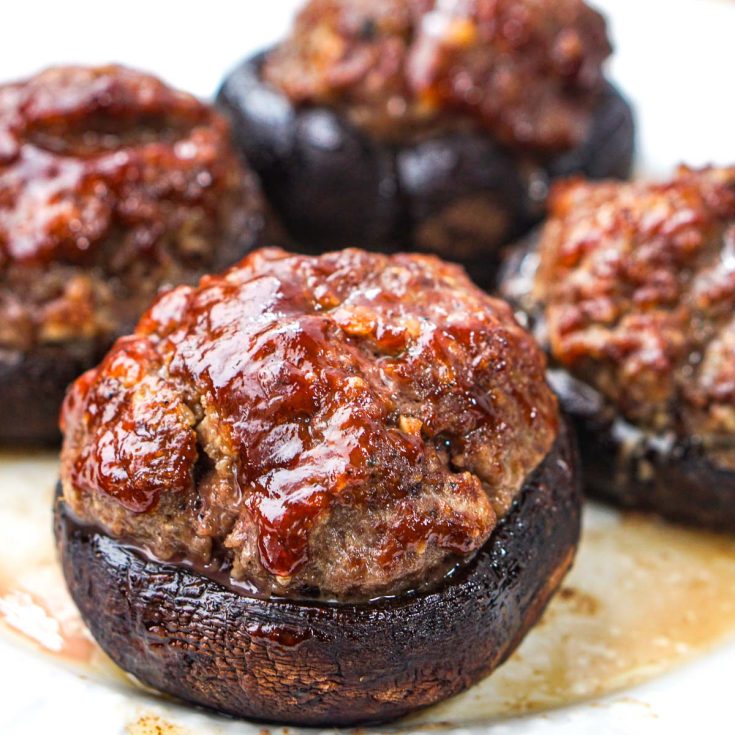 Image for Keto Meatloaf Stuffed Portobello Mushrooms