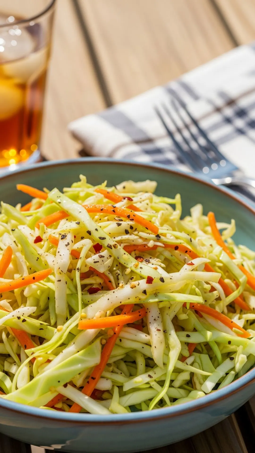 Carolina vinegar slaw without mayonnaise