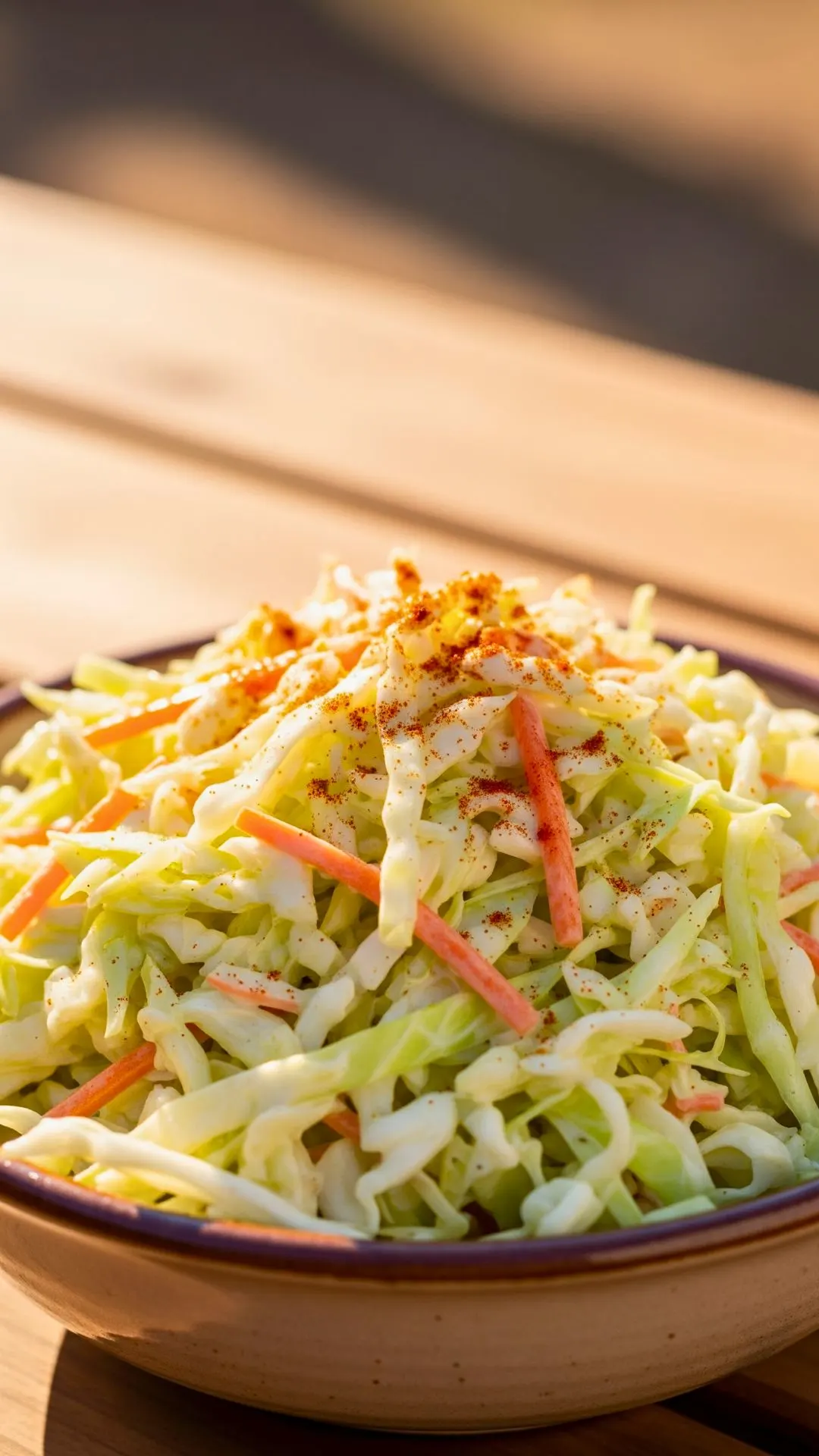 Southern buttermilk coleslaw in a bowl