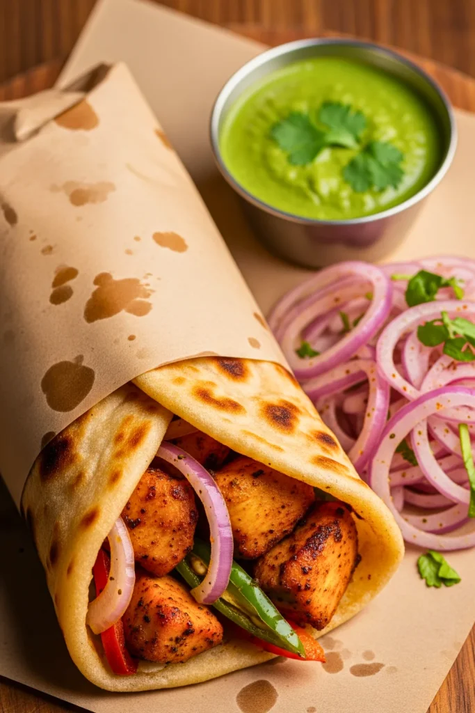 Kolkata style chicken Kathi roll
