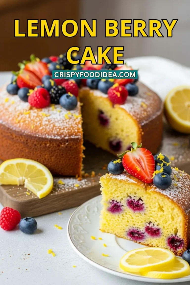 Lemon Berry Cake Recipe (Quick & Easy)