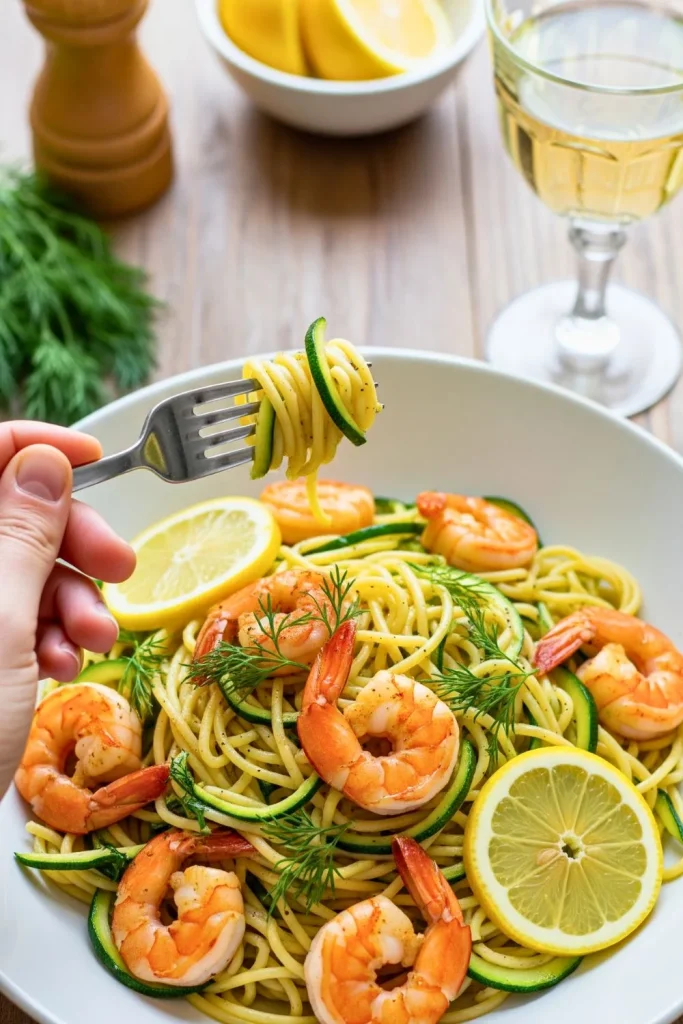 Zucchini Pasta with Dill