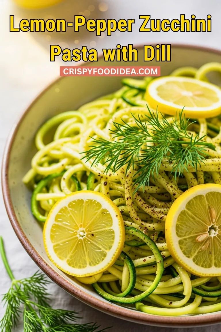 Lemon-Pepper Zucchini Pasta with Dill Recipe