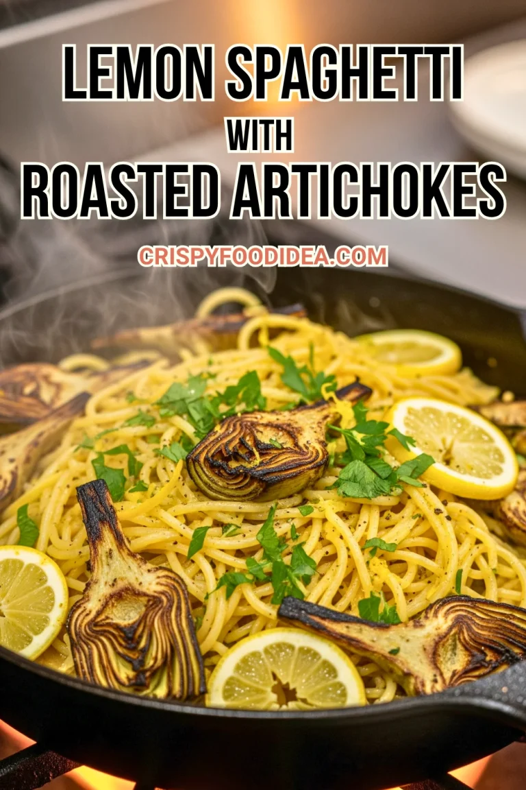Lemon Spaghetti With Roasted Artichokes Recipe