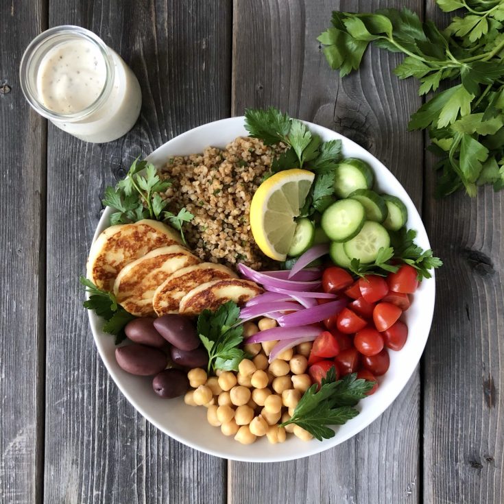 Image for Mediterranean Bulgur and Halloumi Bowl