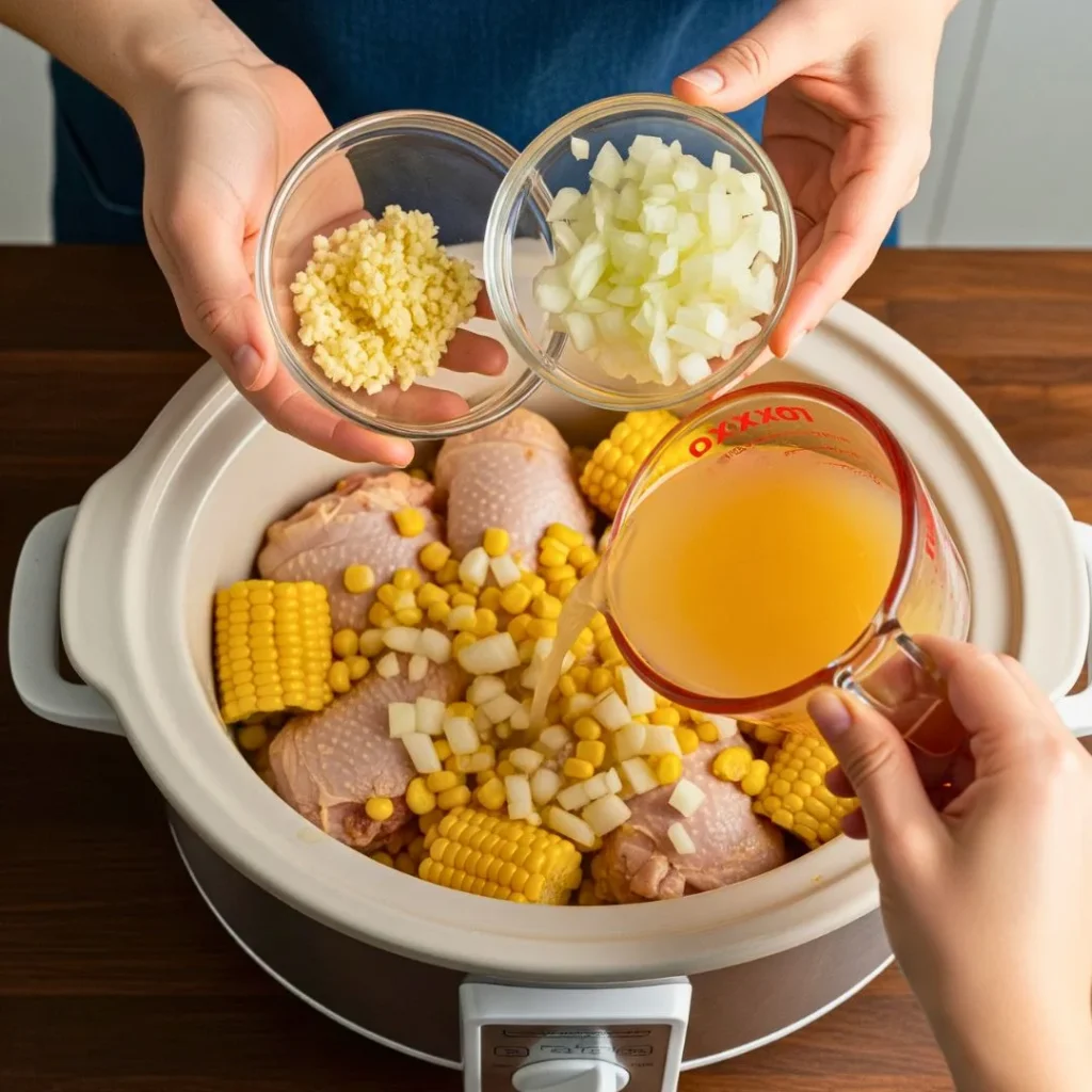 Pour in Creamed Corn and Whole Corn