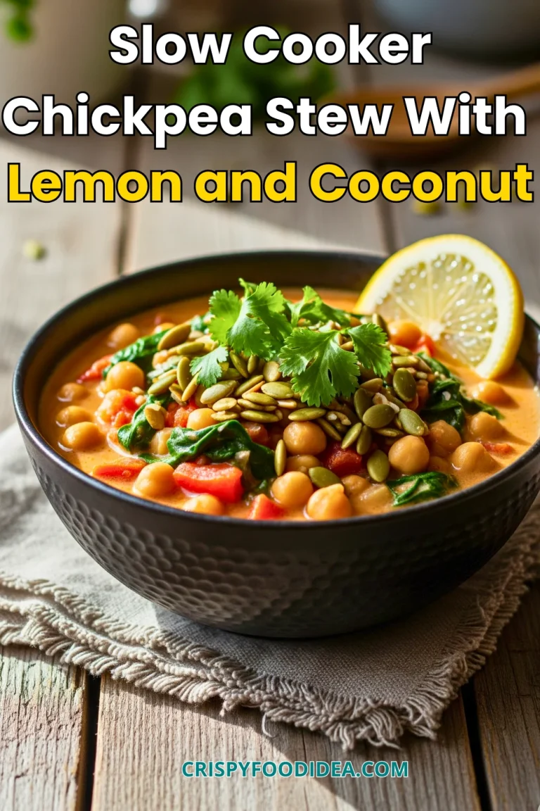 Slow Cooker Chickpea Stew With Lemon and Coconut