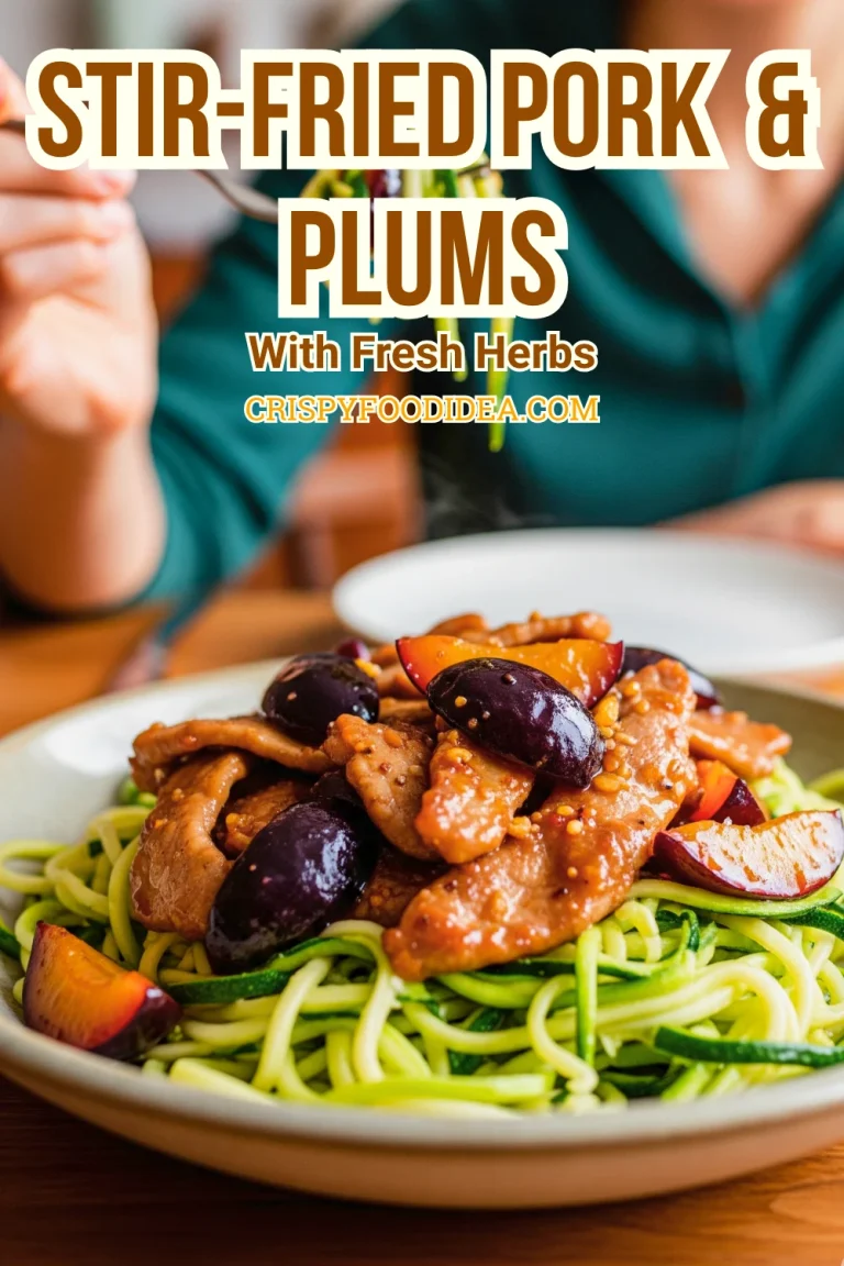 Stir-Fried Pork and Plums With Fresh Herbs
