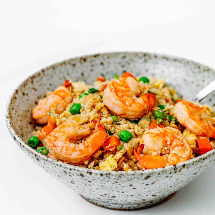 Image for Cauliflower Fried Rice with Shrimp (Low-Carb!)