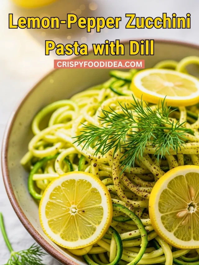 Lemon-Pepper Zucchini Pasta with Dill Recipe