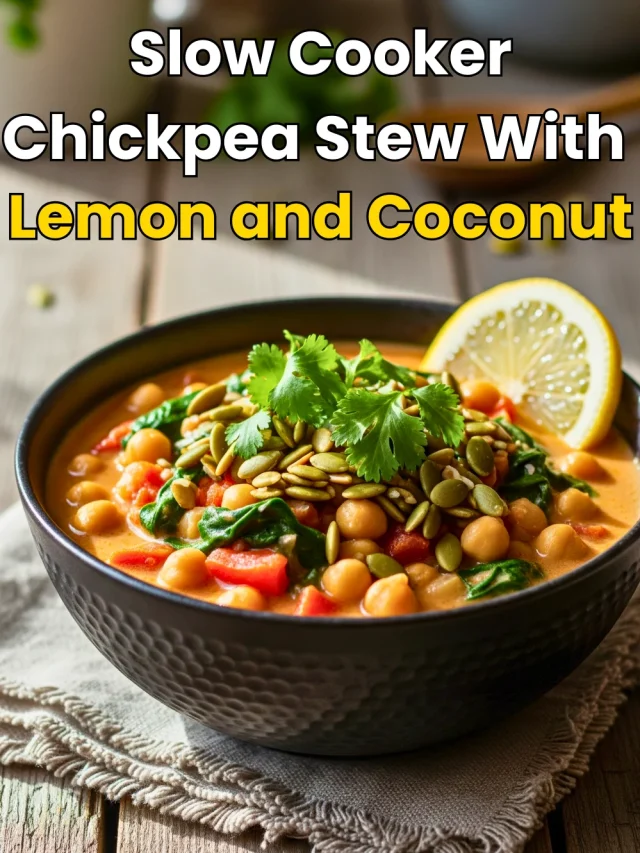Slow Cooker Chickpea Stew With Lemon and Coconut
