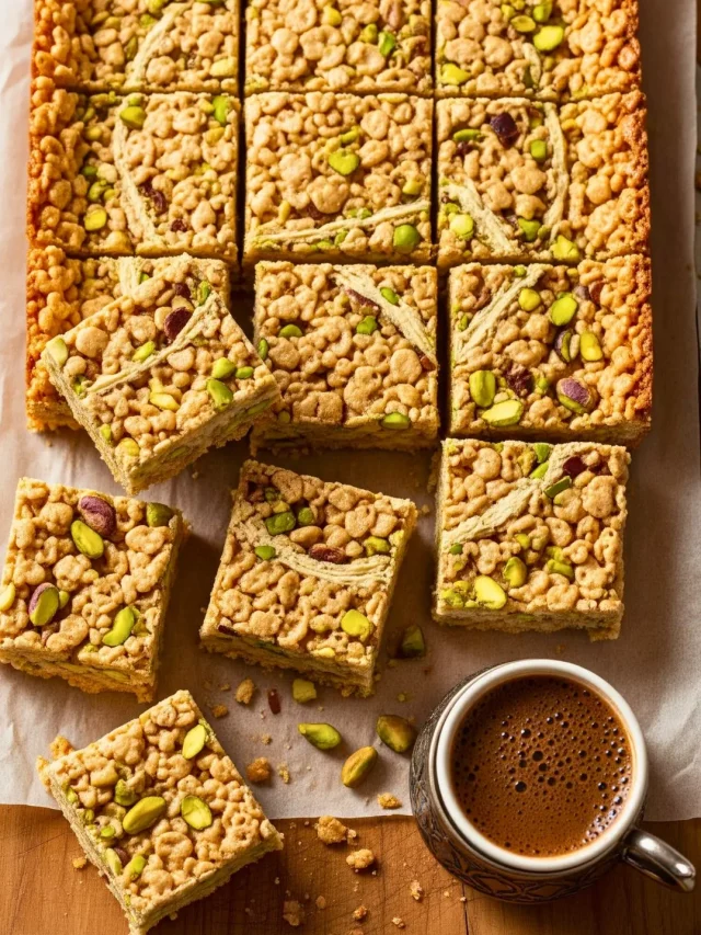 Pistachio Halvah Rice Krispies Treats Recipe