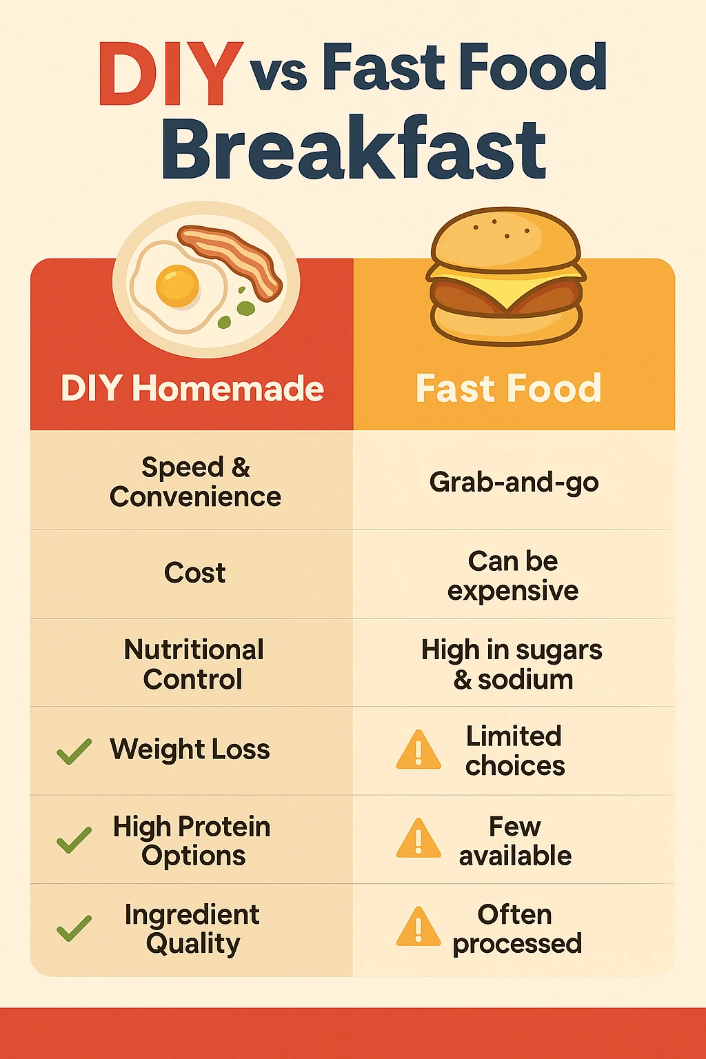 DIY vs Fast Food Breakfast Comparison
