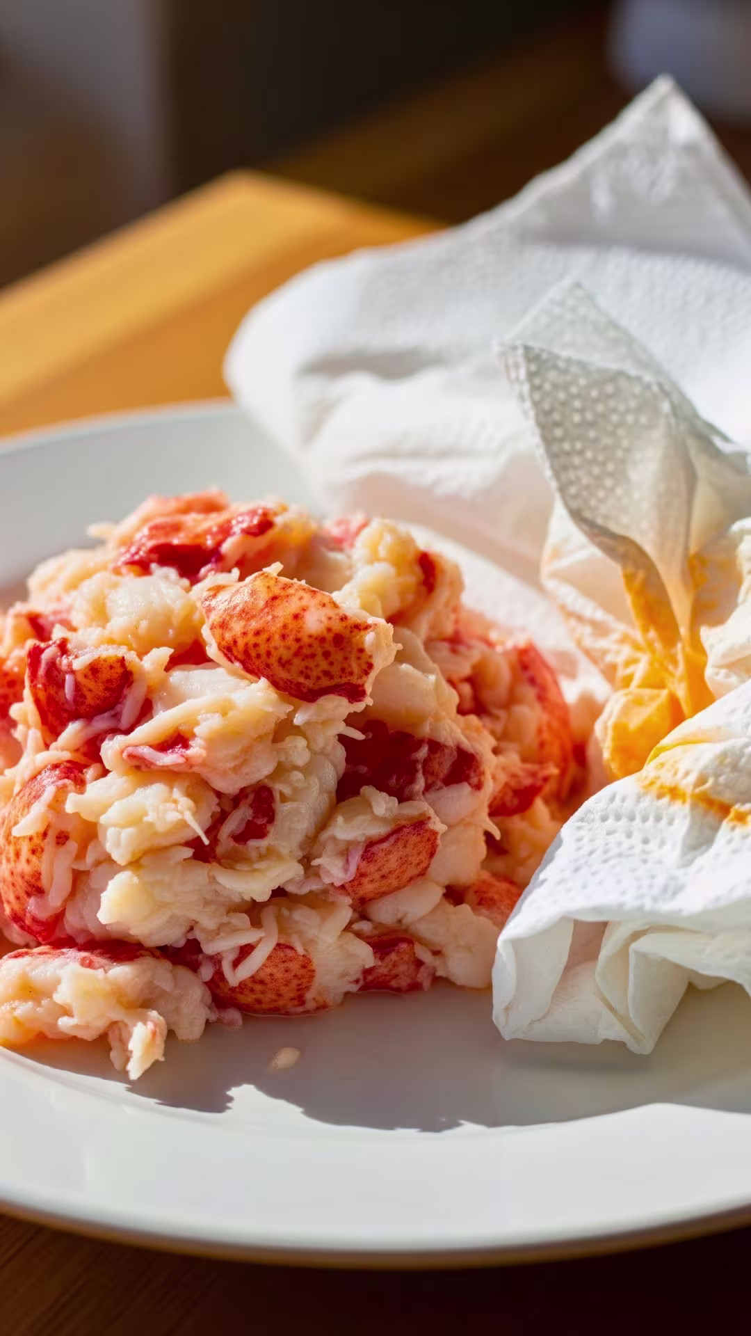 Chopped lobster meat in a bowl