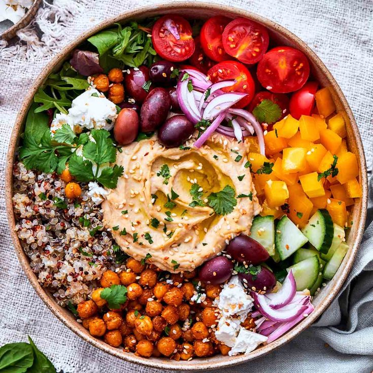 Image for Mediterranean Poké Bowl (Feta, Olives, Hummus)