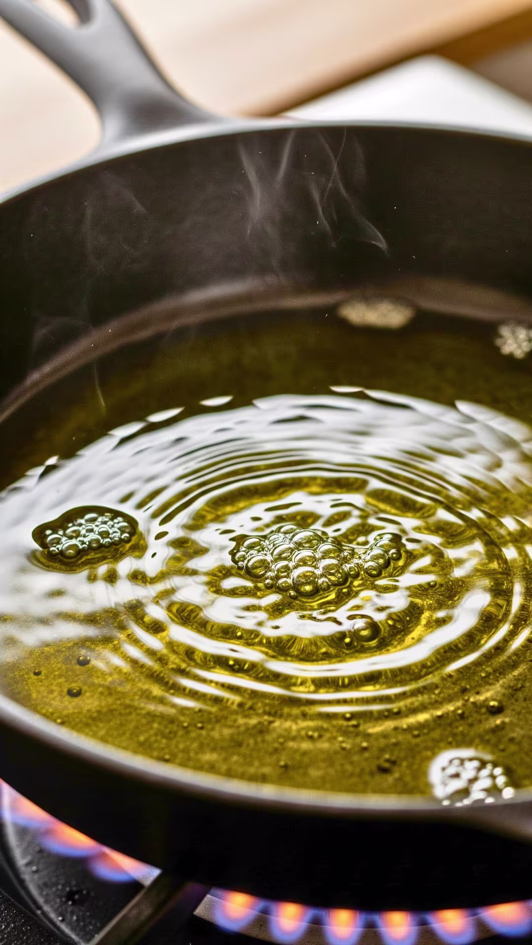 Heat pan with oil for searing - restaurant-style chicken dinner