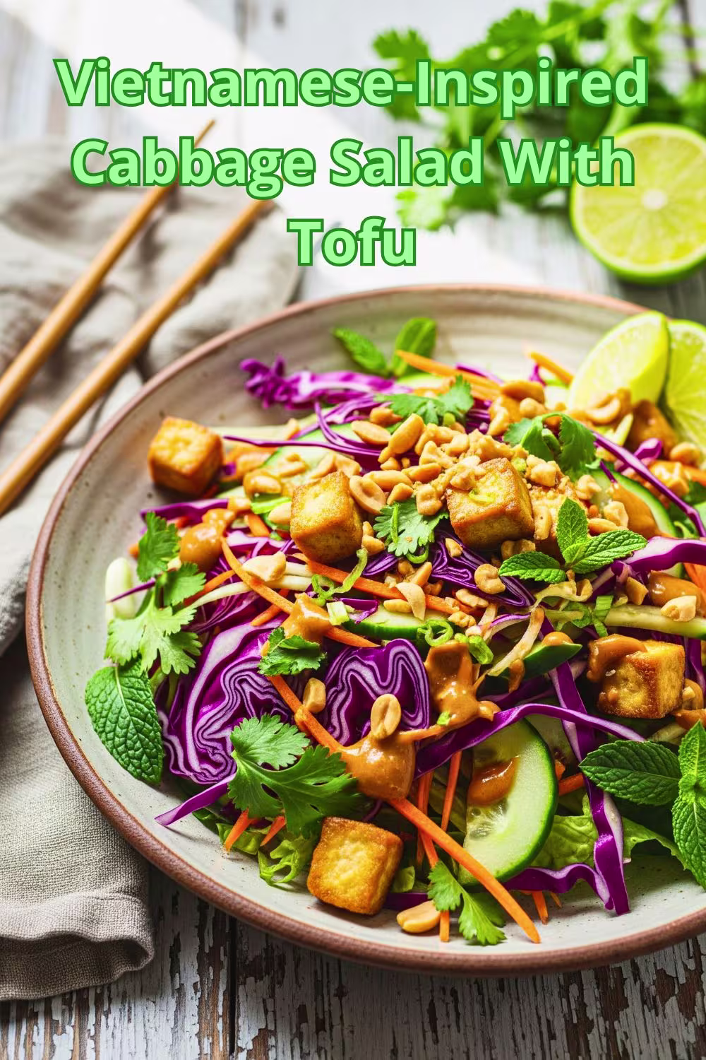 Vietnamese Cabbage Salad With Tofu