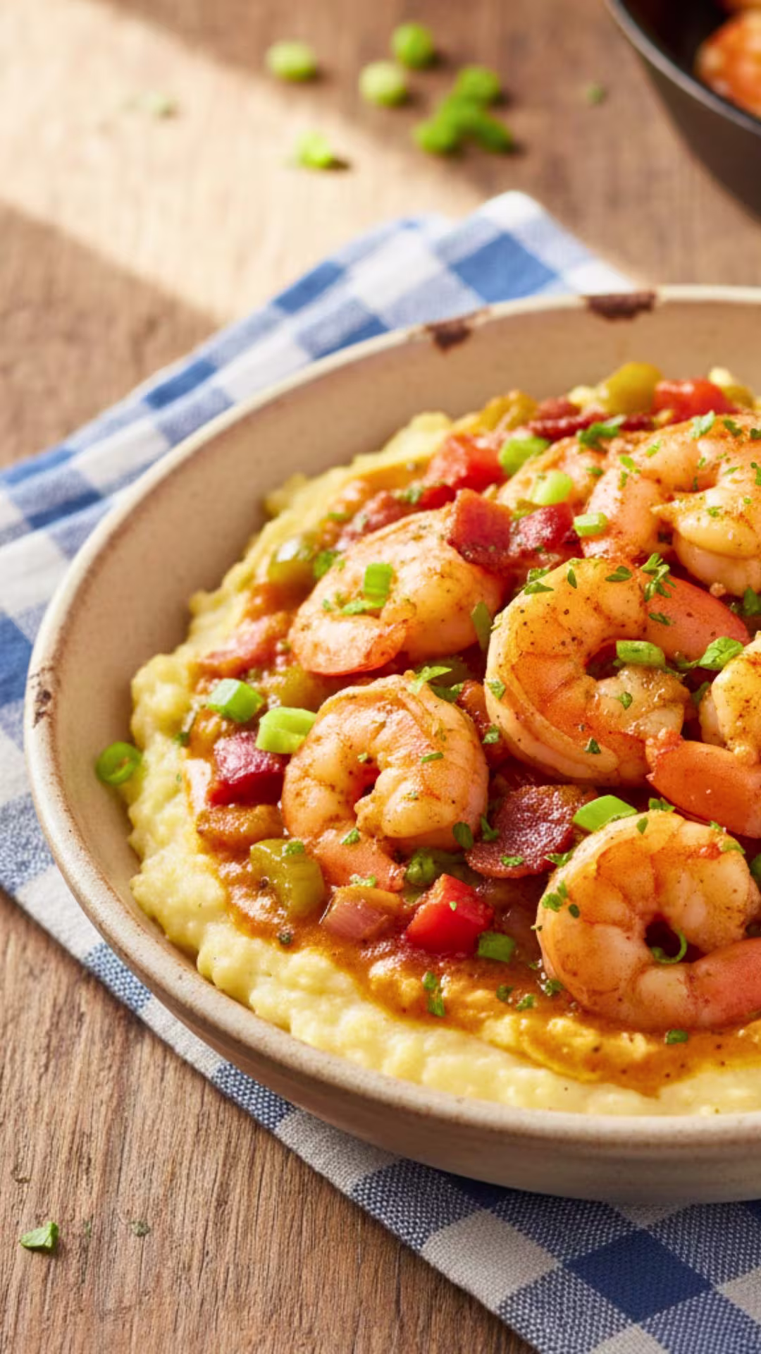 Delicious Southern shrimp and grits recipe in a bowl