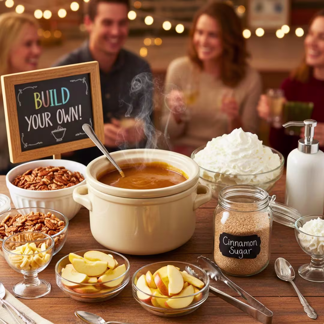 21 Best Thanksgiving Dessert Recipes (Easy, Classic & Crowd Favorites) 53 Dessert station with toppings and sauces