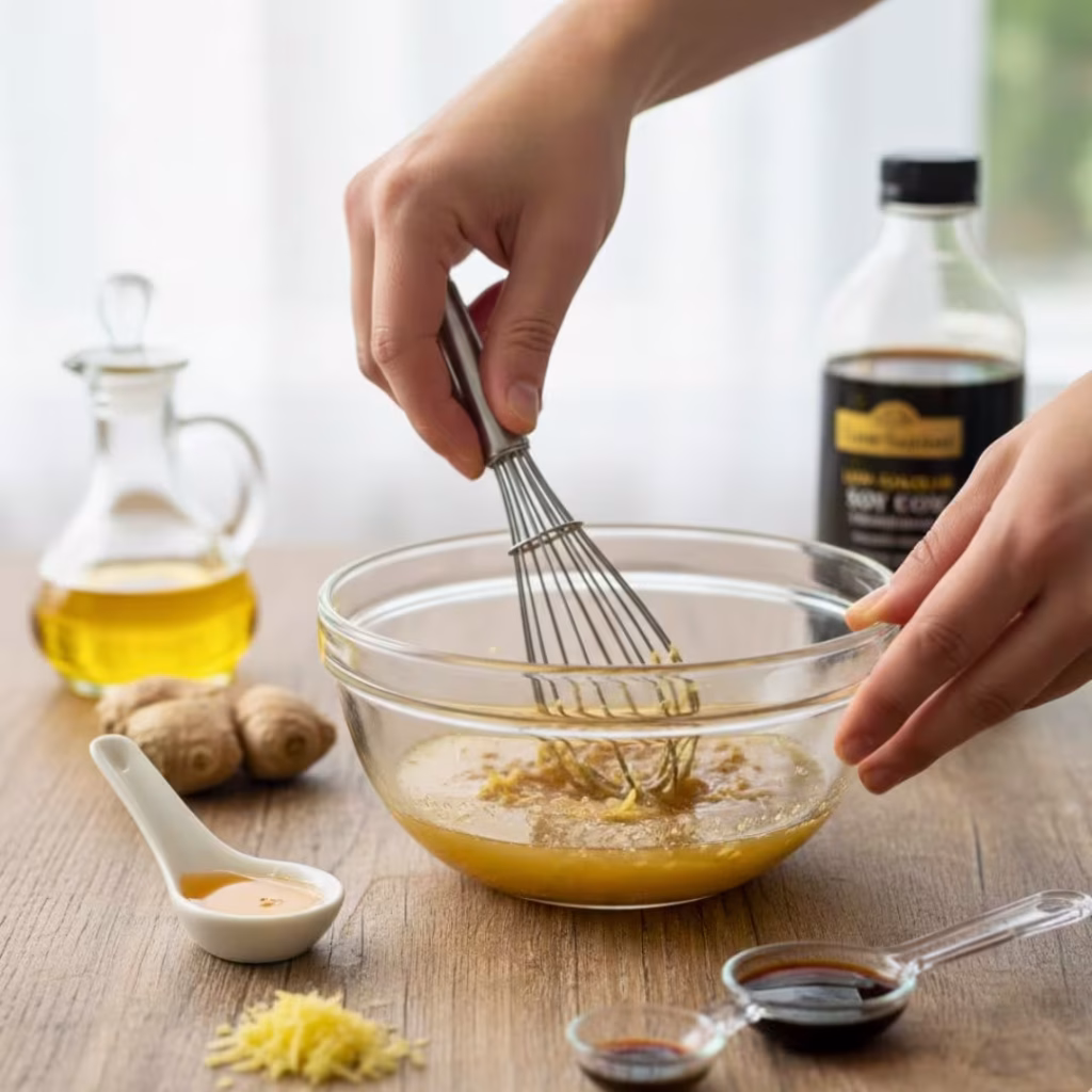 Sesame Salmon Noodle Bowls with Ponzu Sauce | Quick, Healthy & High-Protein Asian Dinner 18 Marinate salmon in sesame soy glaze