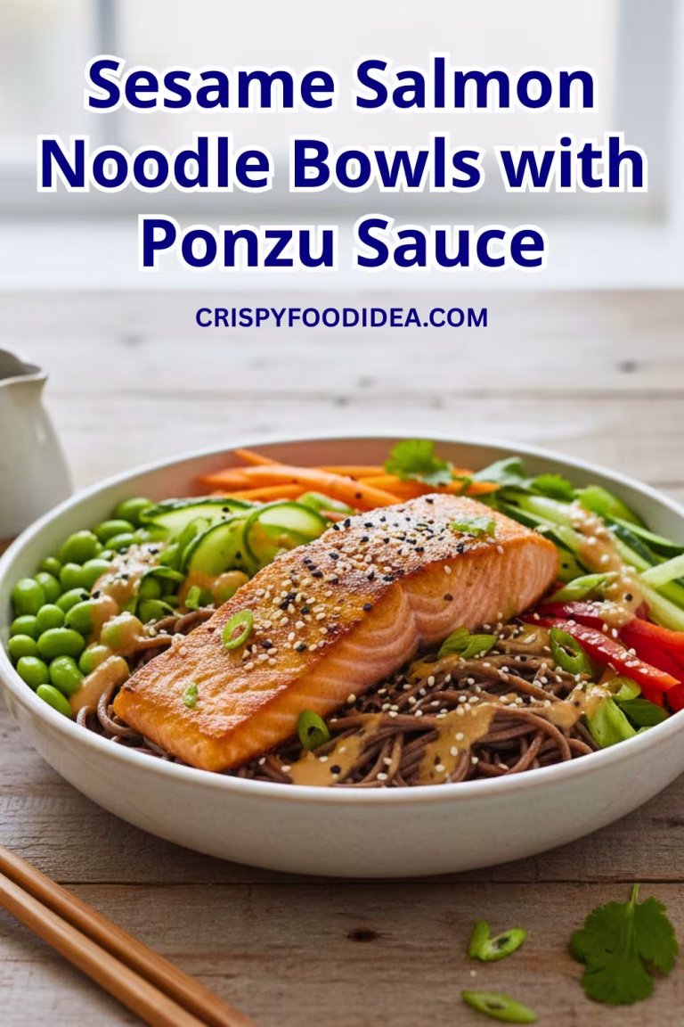 Sesame Salmon Noodle Bowls with Ponzu Sauce | Quick, Healthy & High-Protein Asian Dinner 1 Sesame Salmon Noodle Bowls with Ponzu Sauce