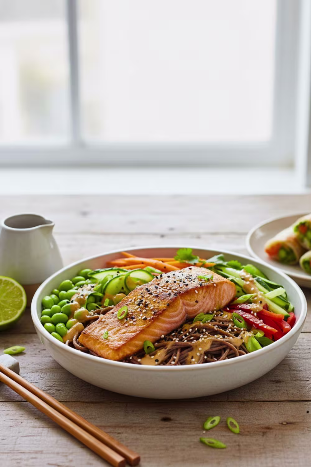 Sesame Salmon Noodle Bowls with Ponzu Sauce | Quick, Healthy & High-Protein Asian Dinner 15 Sesame Salmon Noodle Bowls with Ponzu Sauce