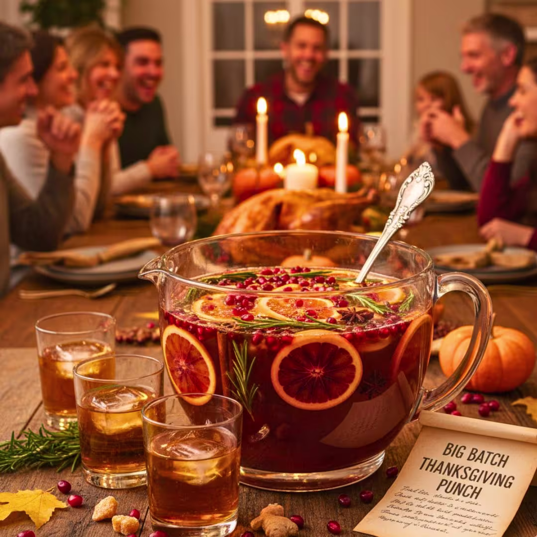 21 Thanksgiving Cocktails | Festive Fall Drinks to Impress Your Guests 54 Thanksgiving Punch Bowl