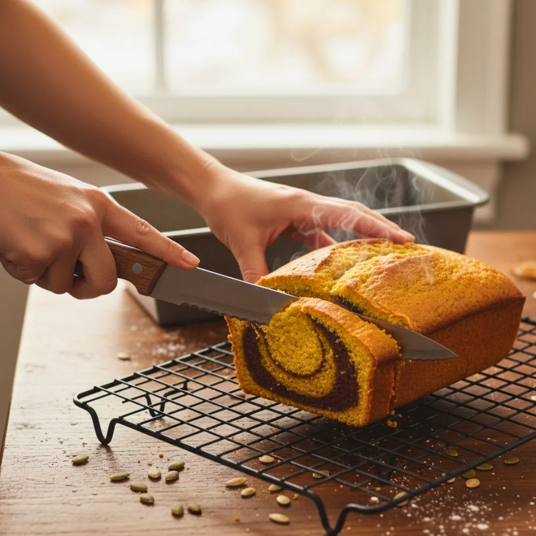 Cool the loaf and Slice nicely to serve love a pro