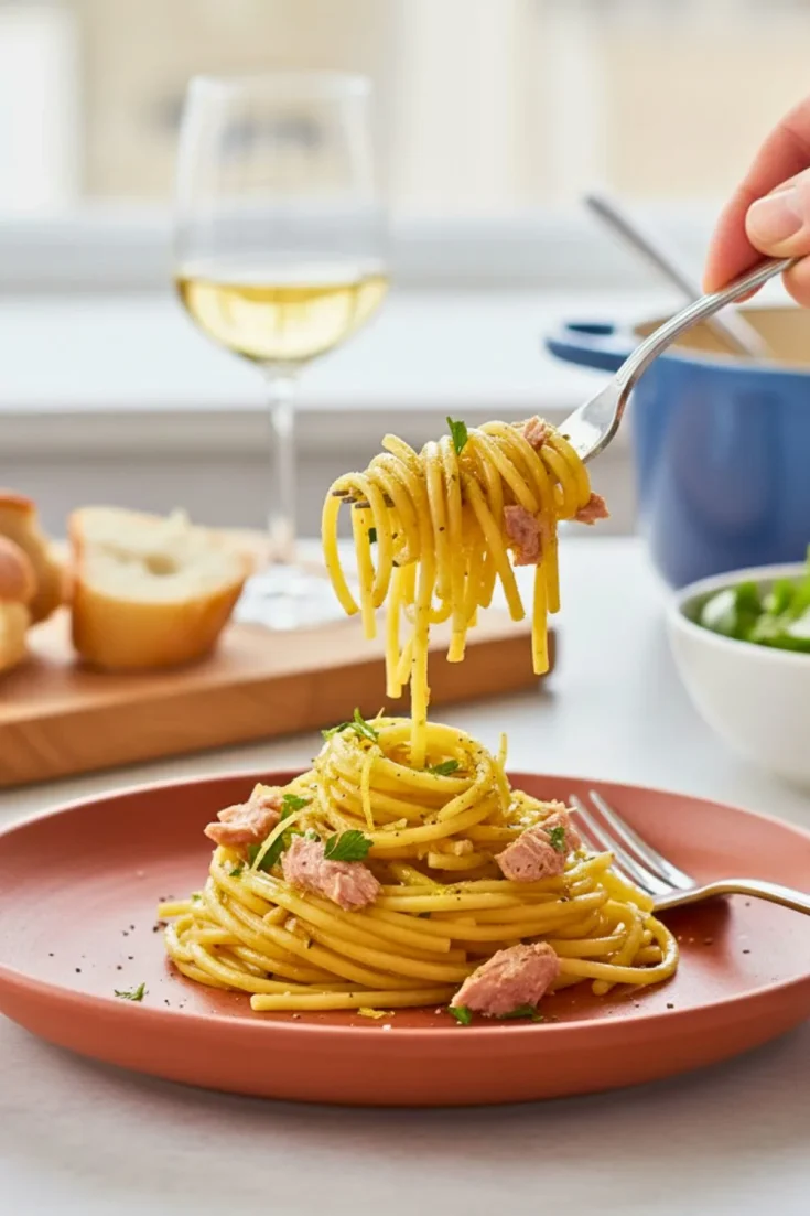 Pasta Aglio e Olio With Tuna Recipe