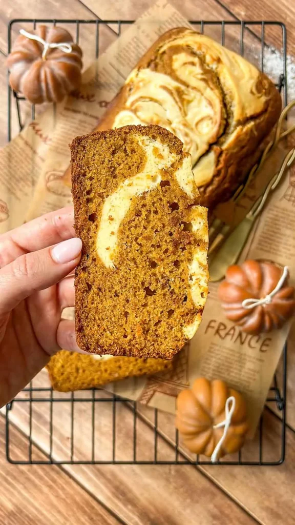 Pumpkin Cream Cheese Marble Loaf