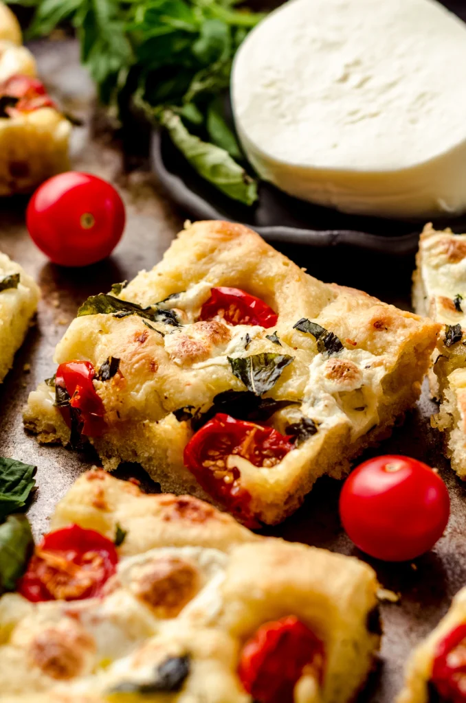 The BEST Sourdough Focaccia Recipe (No-Knead, Overnight, Super Airy!) 21 Tomato & Basil Focaccia (Caprese-Inspired)