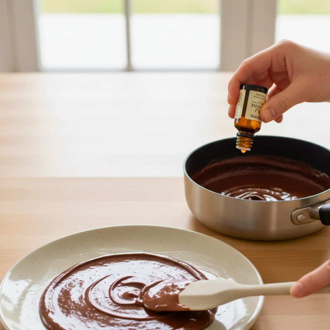 Cooling brigadeiro mixture on a plate