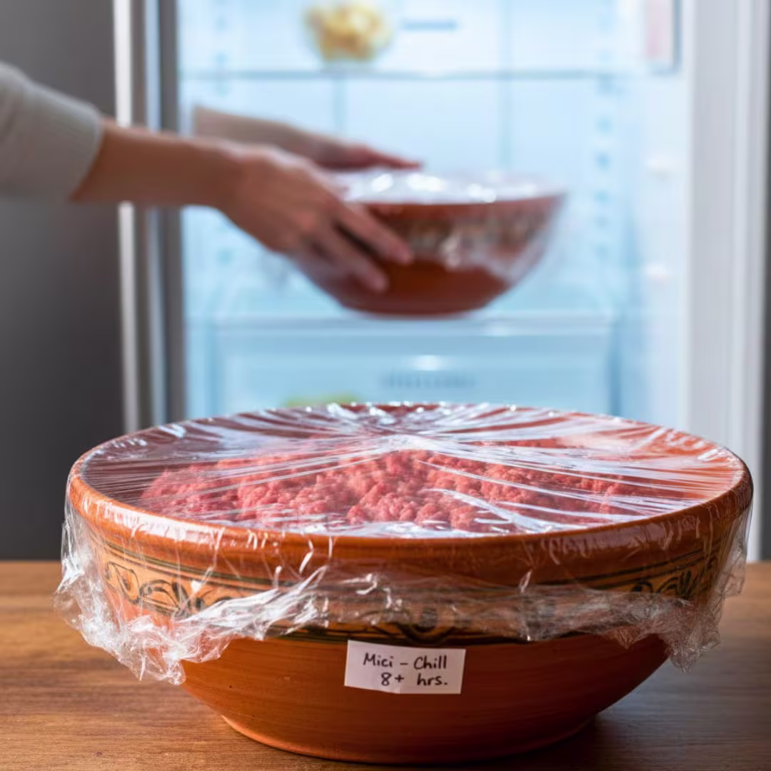 Kneading mici mixture for binding