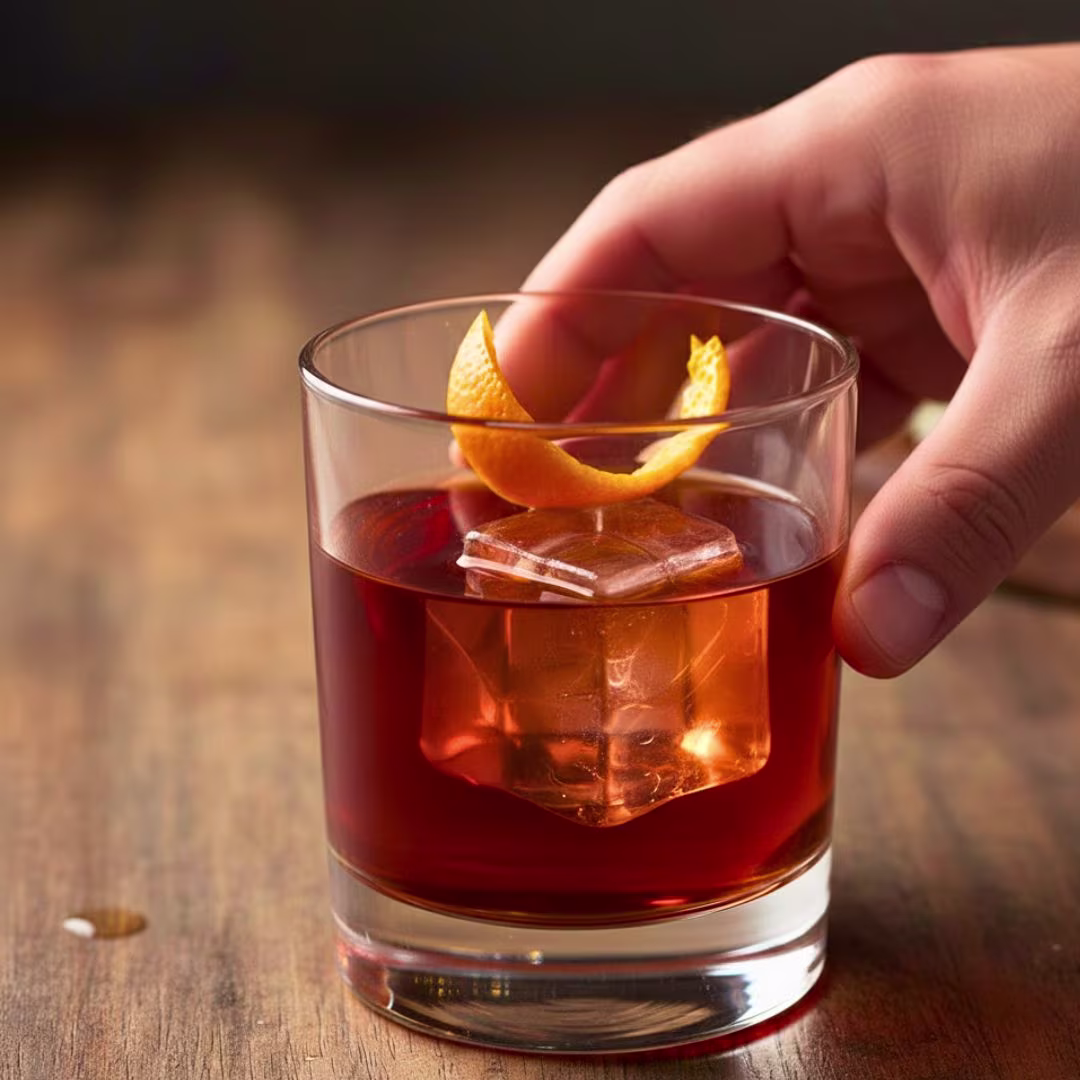 Served Negroni with a small charcuterie board