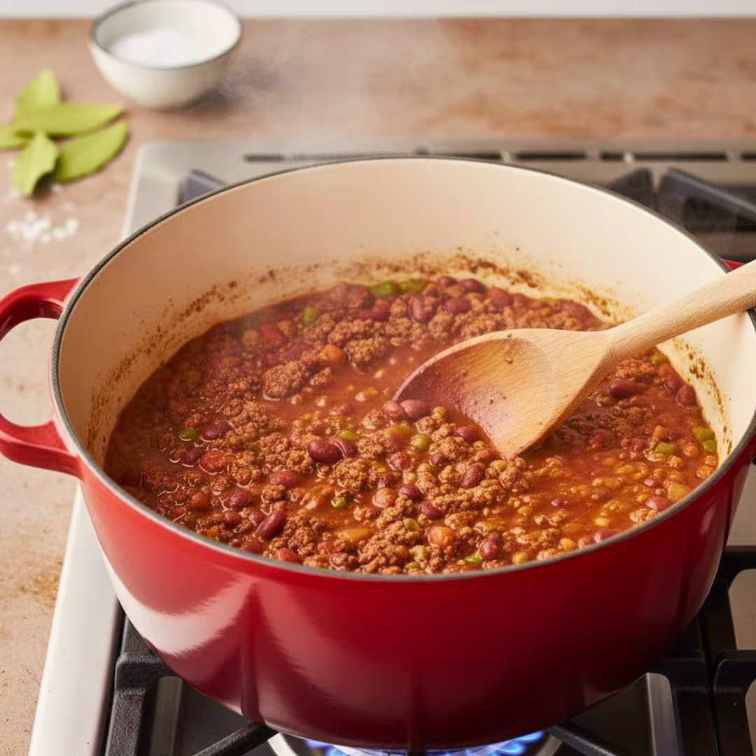 Pot simmering on stovetop